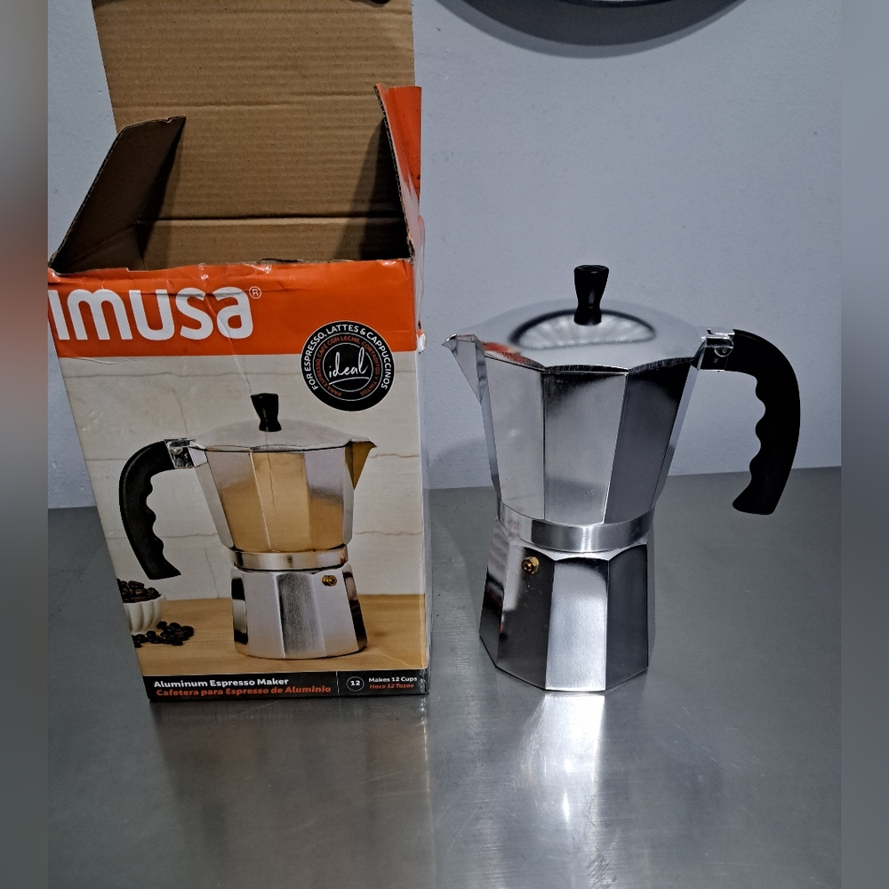 New Imusa Silver Stovetop Coffee Maker